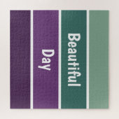 Puzzle Bandes Vertes Et Violettes (Horizontal)