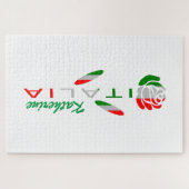 Puzzle Bandiera d'Italia Rosa personnalisée (Horizontal)