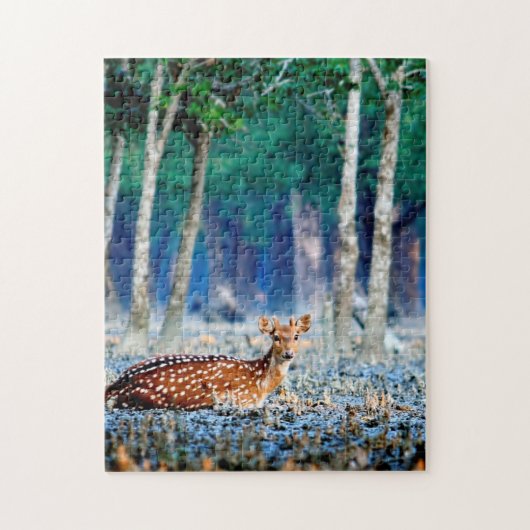 Puzzle Bangladesh Sundarban Native Deer Jigsaws. (Vertical)