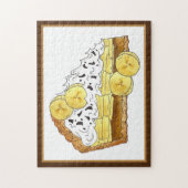 Puzzle Banoffe Banana Toffee Pie Slice UK British Food (Vertical)
