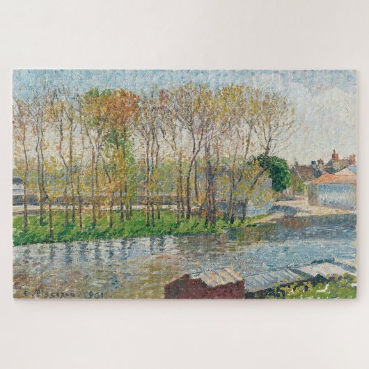 Puzzle Banques du Loing in Moret par Camille Pissarro (Horizontal)