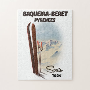 Puzzle Baqueira-Beret Espagne affiche de ski.