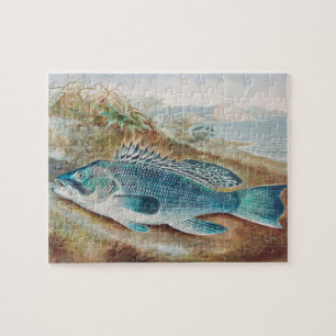 Puzzle Bar commun par S.A. Kilbourne, Poisson Vintage