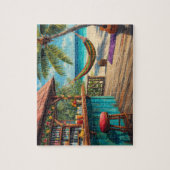 Puzzle Bar de plage tropical hamac art (Vertical)