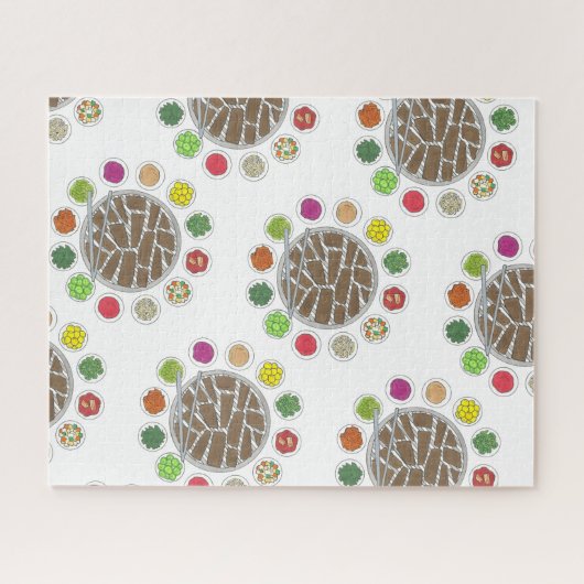 Puzzle Barbecue coréen Barbecue rôti Bulgogi Banchan (Horizontal)