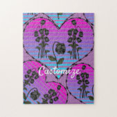 Puzzle Barbed Wire Heart (Vertical)