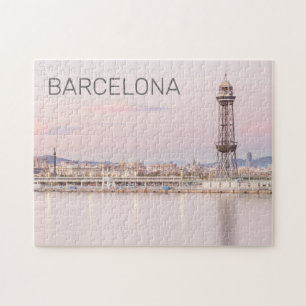 Puzzle Barcelona Skyline Sunset Catalogne Espagne
