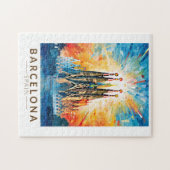 Puzzle Barcelone Espagne La Sagrada Familia Travel Art (Horizontal)
