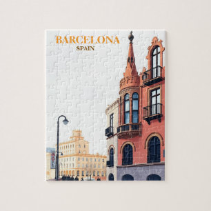 Puzzle barcelone espagne Voyage Art Vintage