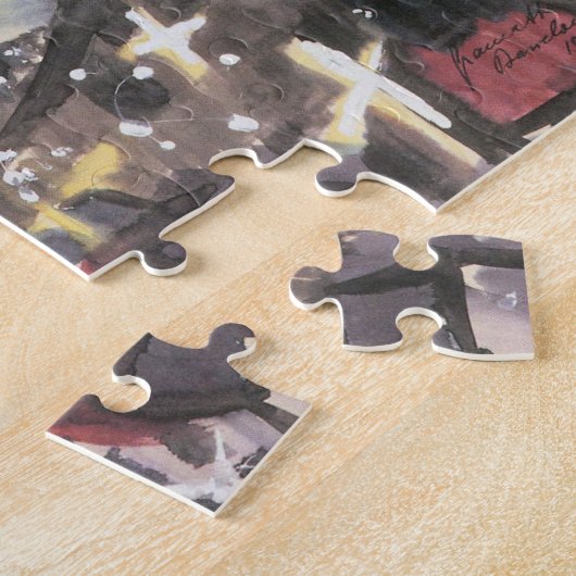 Puzzle Barcelone la nuit par Walter Gramatte (Côté)