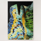 Puzzle Barcelone & Lizard - célèbre Gaudi, Espagne/Catalo (Vertical)