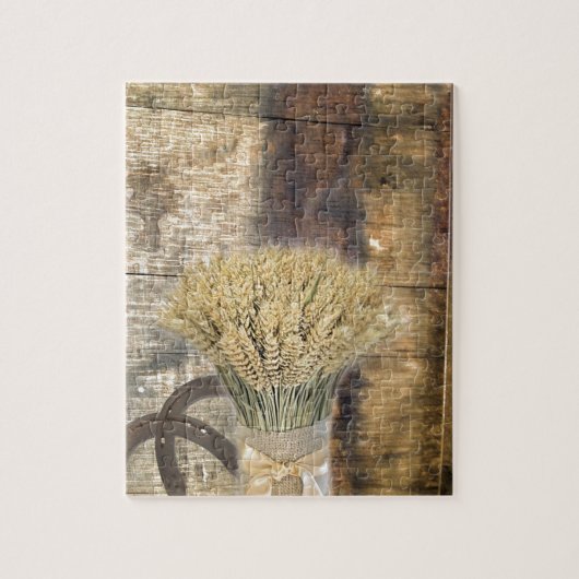 Puzzle Baril en bois de l'ouest du pays fer à cheval blé (Vertical)