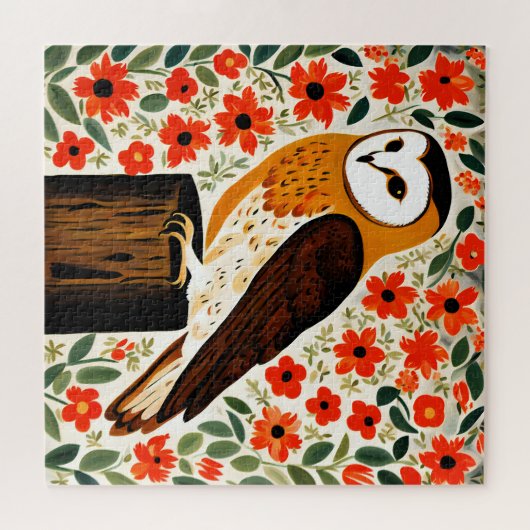 Puzzle Barn Owl (Horizontal)