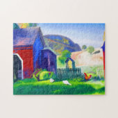 Puzzle Barnyard and Chickens par George Wesley Bellows (Horizontal)