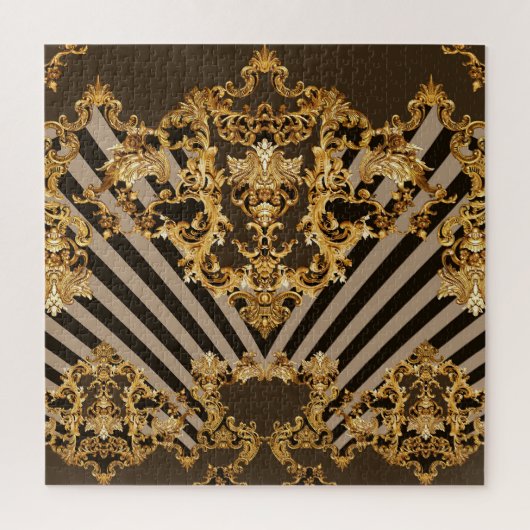 Puzzle Baroque d'or : conception motif géométrique (Vertical)