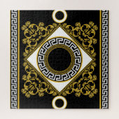 Puzzle Baroque d'or : frontière noire grecque (Horizontal)