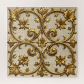 Puzzle Baroque Orné Filigrane Doré (Horizontal)