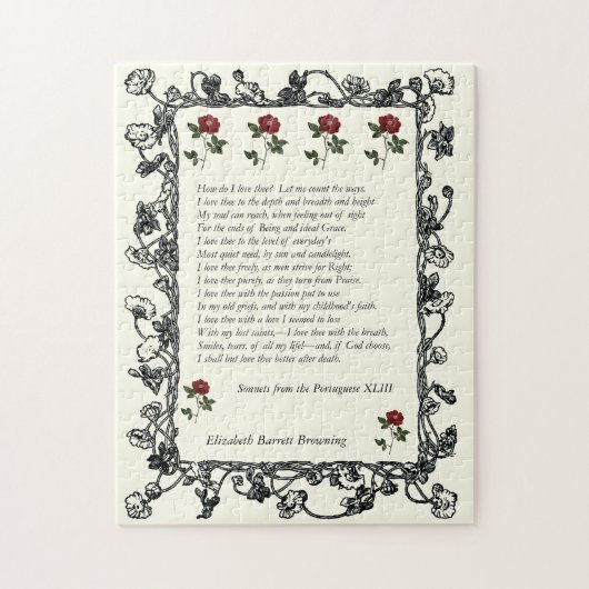 Puzzle Barrett Browning - Sonnets du Portugais 43 (Vertical)