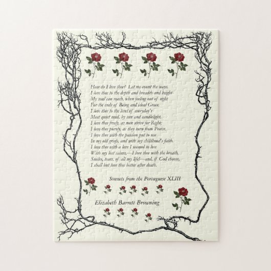 Puzzle Barrett Browning - Sonnets du Portugais 43 (Vertical)