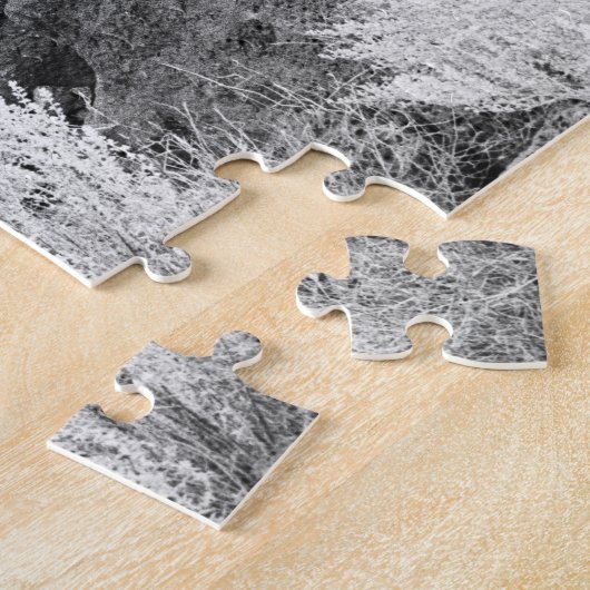 Puzzle Basalt Lava Rocks Sud-ouest Photo noir et blanc (Côté)