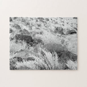 Puzzle Basalt Lava Rocks Sud-ouest Photo noir et blanc
