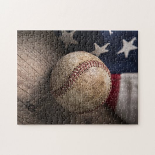 Puzzle Base-ball et drapeau (Horizontal)