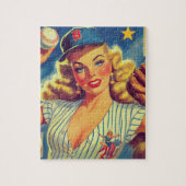 Puzzle Base-ball pin-up vintage (Vertical)