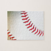 Puzzle Baseball blanc avec couture rouge (Horizontal)