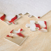 Puzzle Baseball blanc avec couture rouge (Côté)