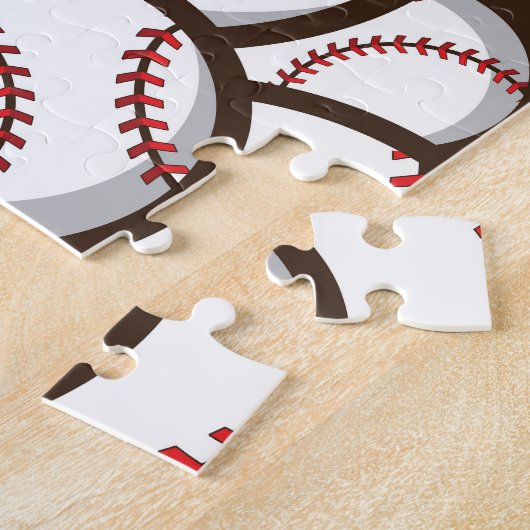 Puzzle Baseball : Classique Motif sans couture (Côté)