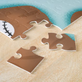 Puzzle Baseball Glove Ball & Boy Nom Motif Sport Thème (Côté)