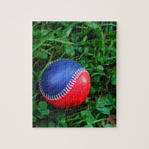 Puzzle Baseball Rouge et Bleu avec Stitch Blanc