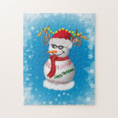 Puzzle Baseball Snowman Décoré De Snacks Populaires (Vertical)