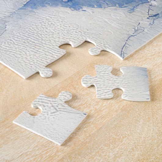 Puzzle Basenji Chien en rebord Laisser neiger Noël (Côté)