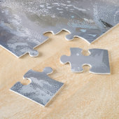 Puzzle Basenji Chien équitation Moto Noël (Côté)