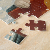 Puzzle Basenji Dog Roller Dessous de verre Noël (Côté)