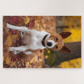 Puzzle Basenji en automne Feuilles automne Inspiration (Horizontal)
