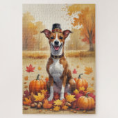 Puzzle Basenji L'Automne Laisse L'Art Thanksgiving (Vertical)