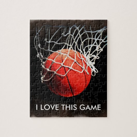 Puzzle Basket-ball Illustration Peinture Art Sports (Vertical)
