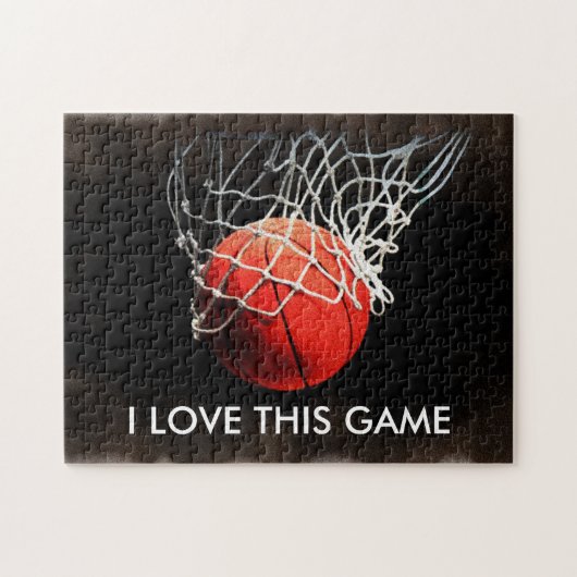 Puzzle Basket-ball Illustration Peinture Art Sports (Horizontal)