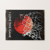 Puzzle Basket-ball Illustration Peinture Art Sports (Horizontal)