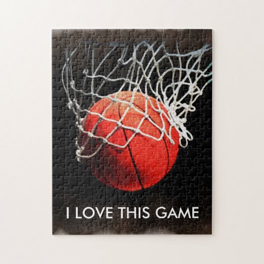 Puzzle Basket-ball Illustration Peinture Art Sports (Vertical)