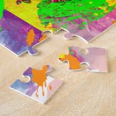 Puzzle Basket-ball Neon Peinture Splatter moderne amusant (Côté)