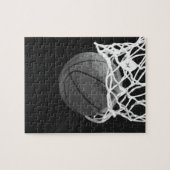 Puzzle Basket-ball noir et blanc (Horizontal)