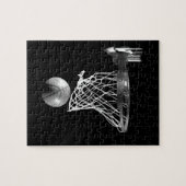 Puzzle Basket-ball noir et blanc (Horizontal)