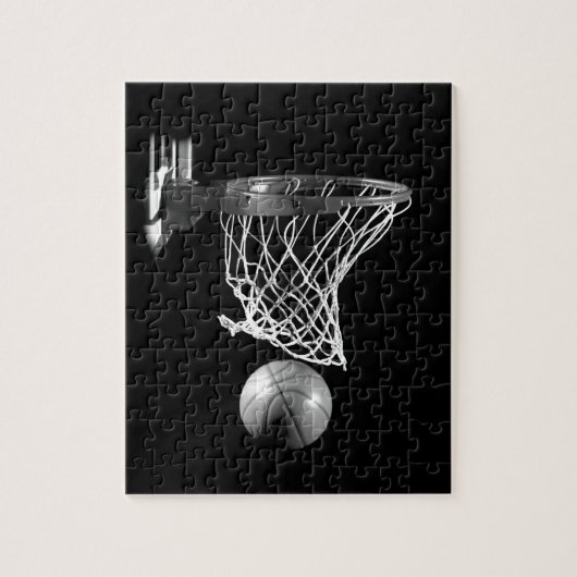 Puzzle Basket-ball noir et blanc (Vertical)