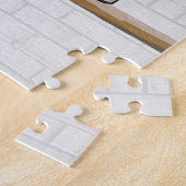 Puzzle Basket-ball noir et blanc personnalisé Jersey (Côté)