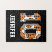 Puzzle Basket-ball personnalisé numéro 10 (Horizontal)