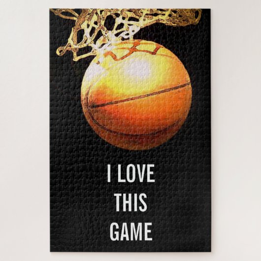 Puzzle Basket-ball - Sports Illustration Art (Vertical)