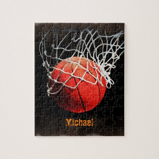 Puzzle Basket-ball Votre nom (Vertical)
